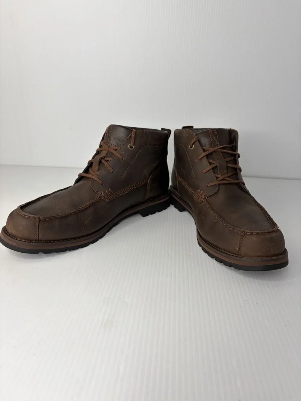 Timberland Grantly Chukka Ankle Boots Men's Size 13 Dark Brown Leather Moc Toe
